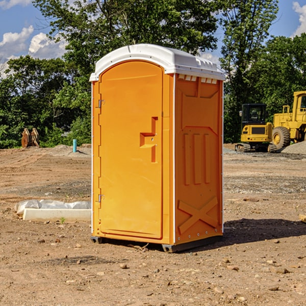 how often are the portable restrooms cleaned and serviced during a rental period in Columbus AR